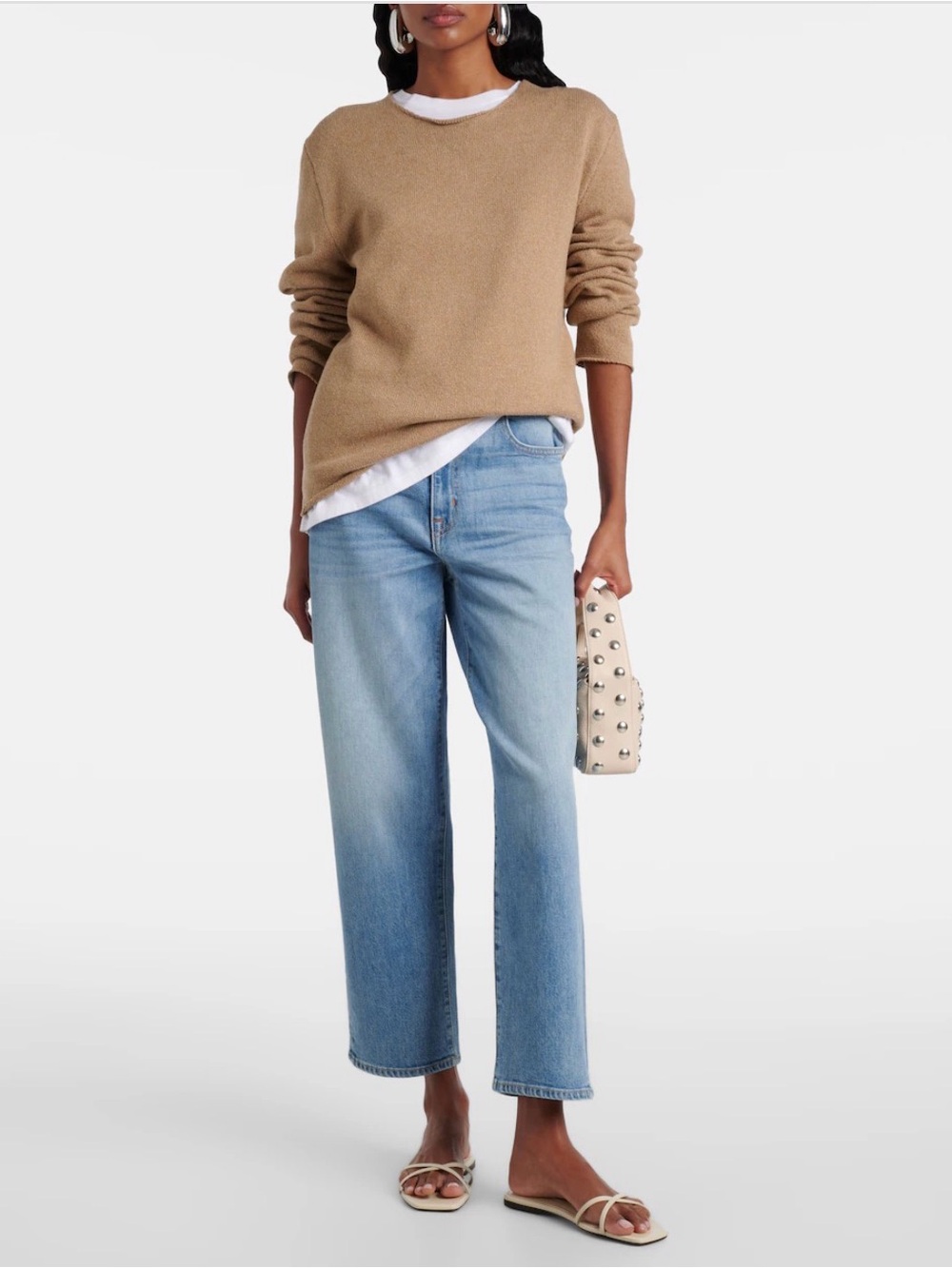 SLVRLAKE London Crop High Rise Straight Leg Denim Jeans - 28